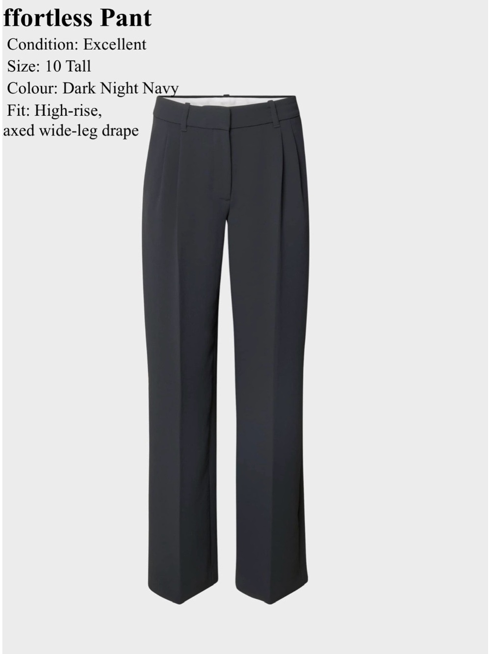 Effortless Dark Night Navy Wide-Leg Pants